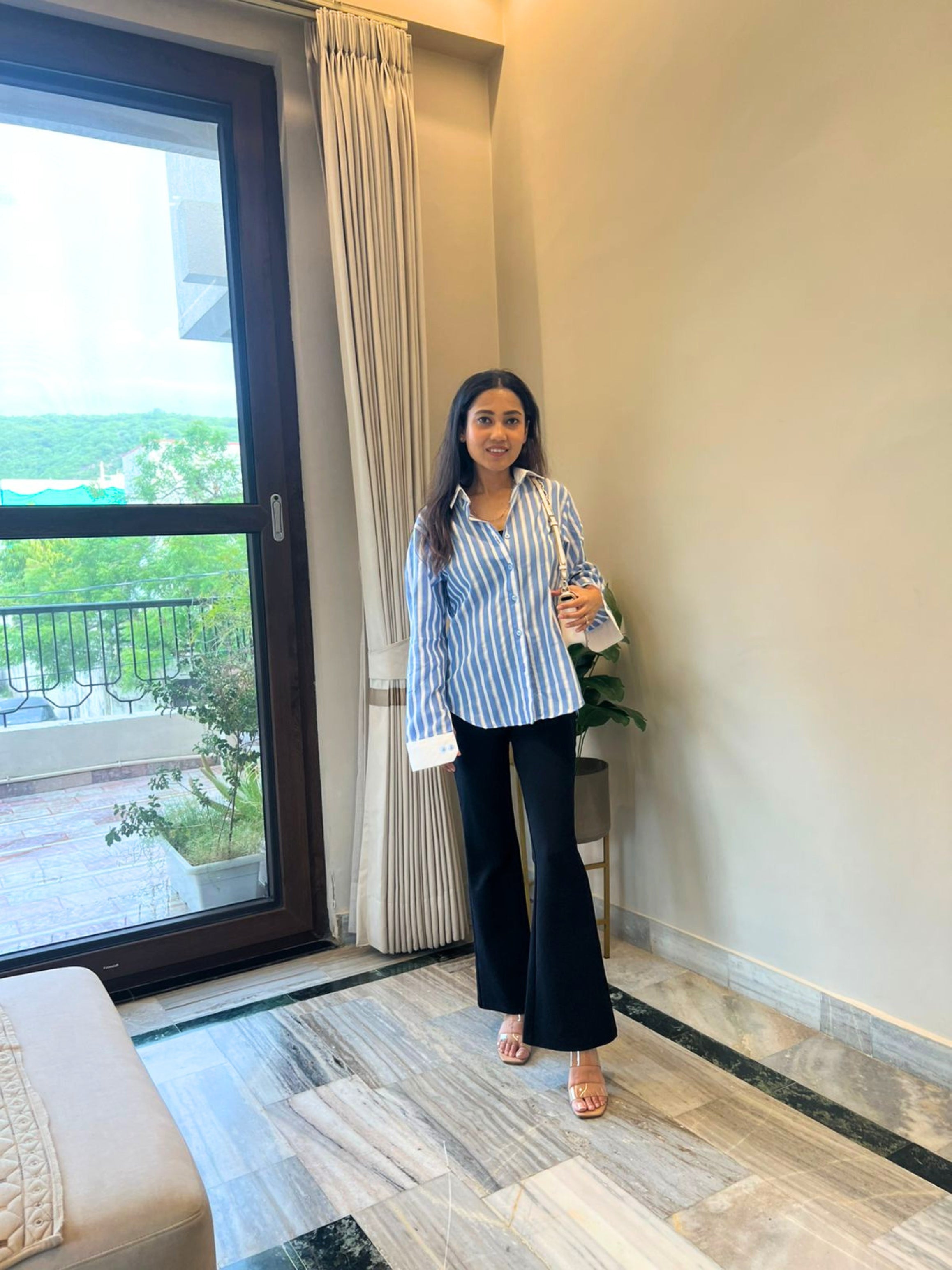 Blue Breeze Oversized Stripe Shirt